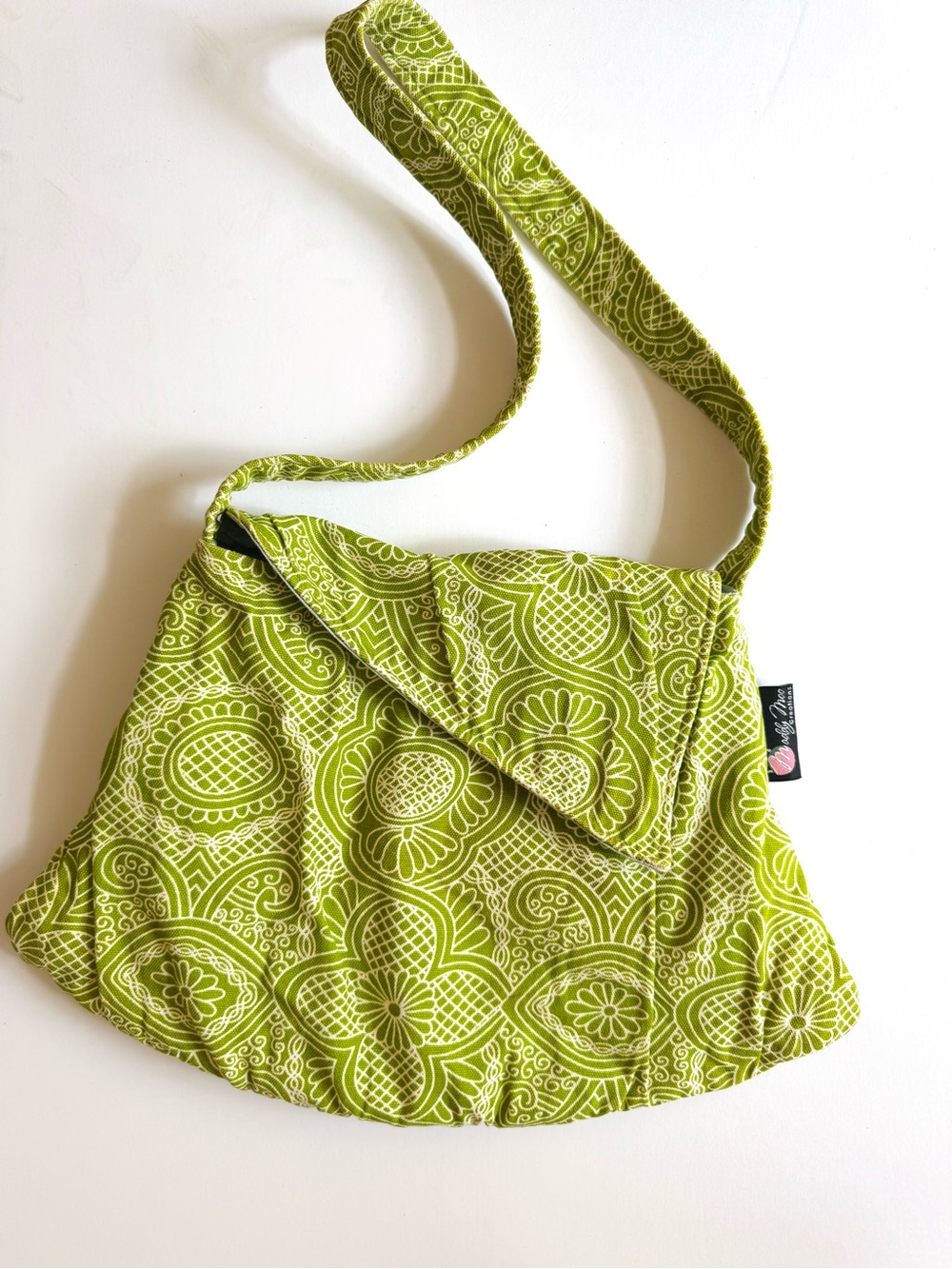 Maddy Moo Green Patterned Shoulder Bag